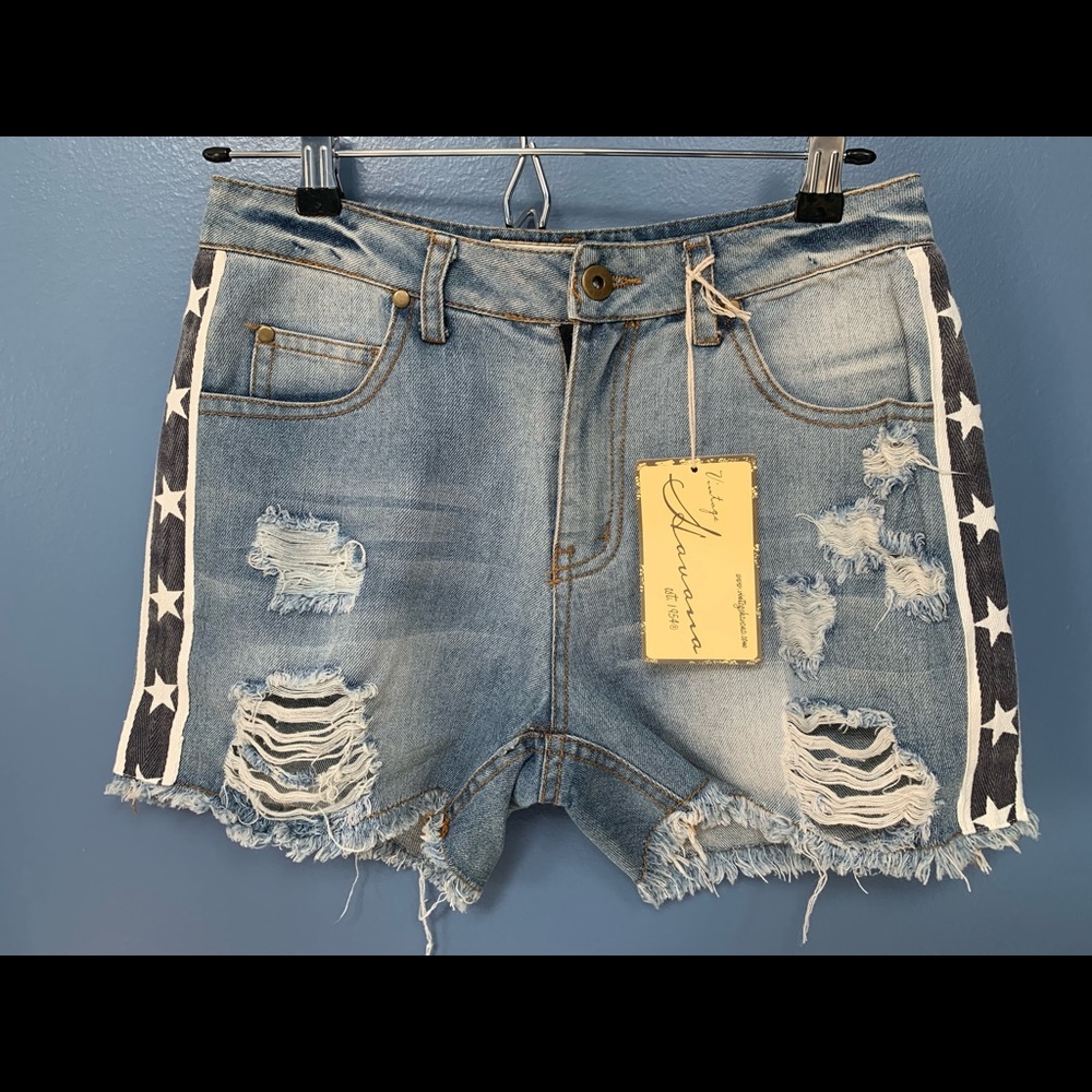 NWT Vintage Havana Size 27 Shorts with Stars